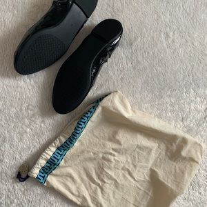 Tory Burch black Shoes.  Patent leather ballerina flats.